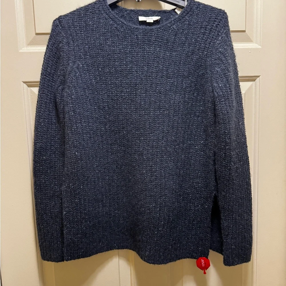Vince Donegal Blue Cashmere Sweater, size Small, NWT - Picture 5 of 11